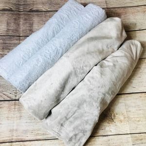 2 grey minky changing pad covers + mats